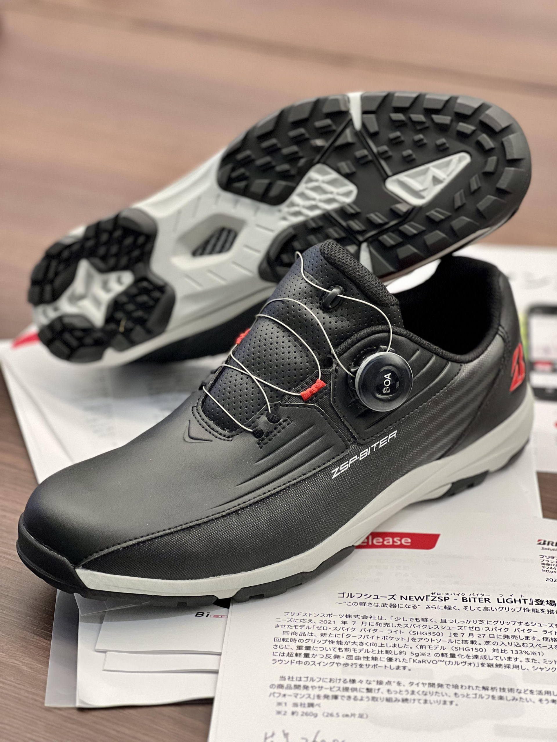 新品未使用[BRIDGESTONE GOLF] 大きから ゴルフシューズ ゼロ・スパイク